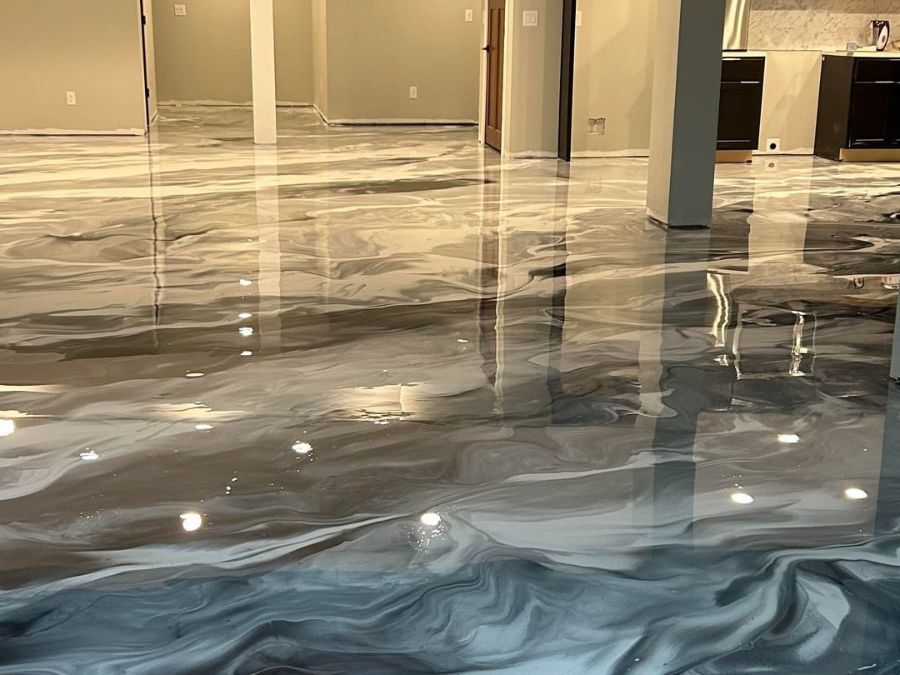 Metallic epoxy floor Osage Beach MO β Shipp-Mates Epoxy of the Ozarks